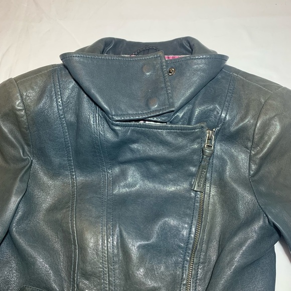 COPY - Stunning Mackage Lamb Leather Moto Biker Jacket - Picture 5 of 16